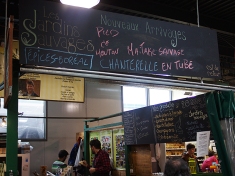 Back indoors at Les Jardins Sauvages, who have a great name and an even greater selection of foraged mushrooms.