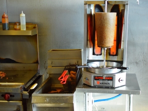 The gyro and deep-fry station.