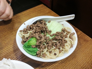 On to the food! We asked for a less spicy version of the dan dan noodles for the boys and received a version entirely free of heat.
