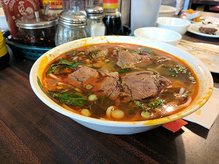 Their bun bo hue broth is also lighter than usual.
