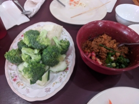 Served very differently than at Cheng Heng. We ate it both as a dip for the veg and mixed in with steamed rice.