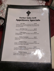 Darbar India Grill, Apple Valley, Appetizer specials