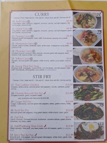 Thai Cafe, Menu, Curry, Stir-Fry