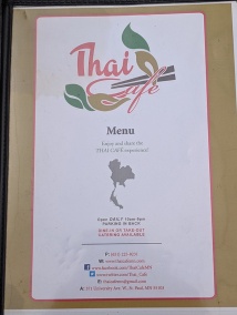 Thai Cafe, Menu