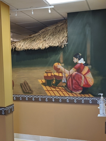 Godavari, Mural with Hand Sanitizer