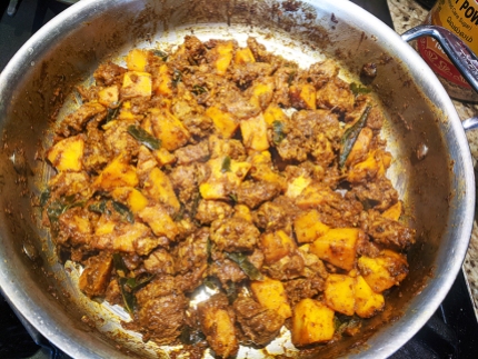 Pork + Squash, Squash added and mixed in