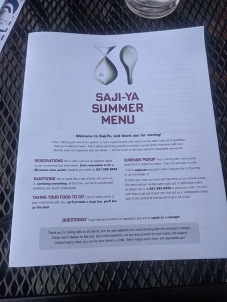 Saji-Ya, Summer Menu