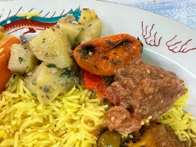 Moroccan Flavours, Potatoes, Peppers, Eggplant
