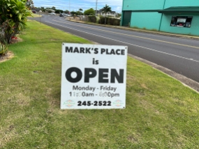 Mark's Place, Mark's Place is Open