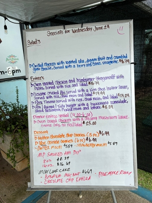 Mark's Place, Menu, Specials for June 29