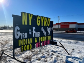 NY Gyro, Columbia Heights, Street signage